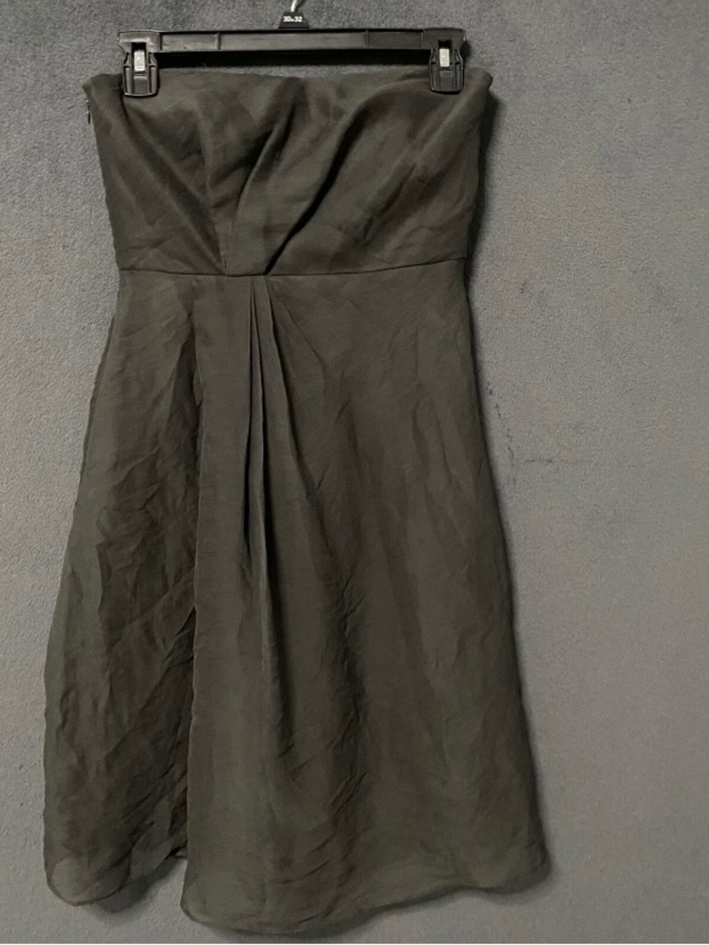 J Crew Homecoming Dress Womens 2P Gray Mini Strapless Silk Lined